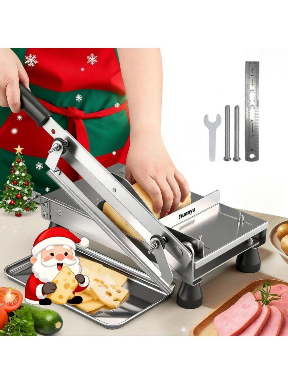 Adjustable Stainless Steel Cheese Slicer - Multipurpose Tool for Perfect Cuts